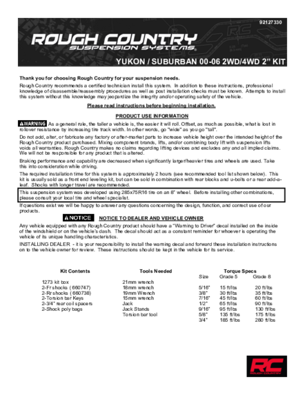 Installation Manual
